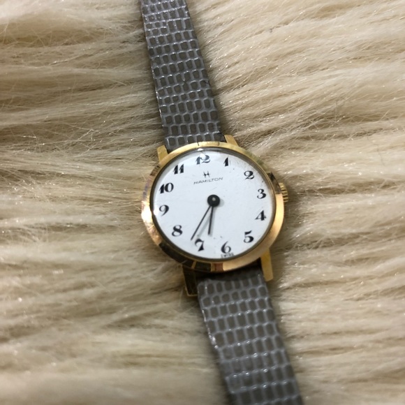 HAMILTON vintage dainty crocodile strap watch - Picture 2 of 10